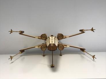 Star Wars - X-Wing Star Fighter as 3D large model - front view